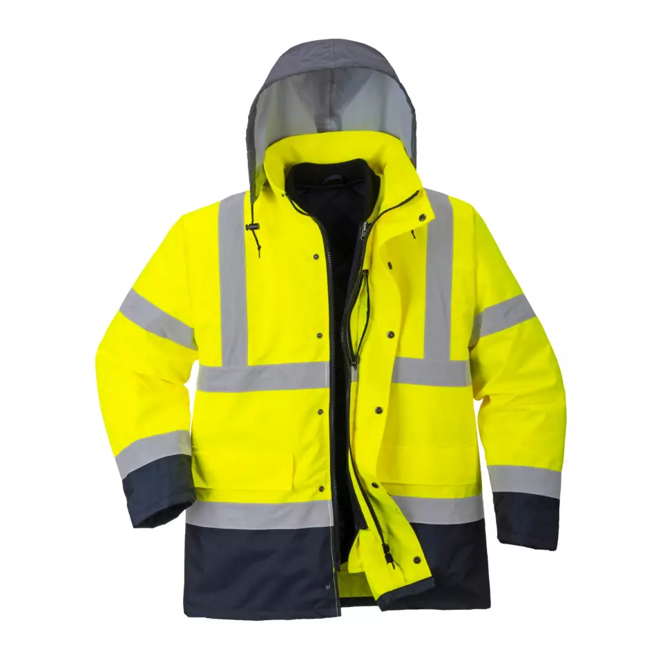 Portwest S471YNR, Warnschutz 4-in-1 Kontrast Verkehrsjacke, Gelb/Marine, image 9, gallery thumbnail