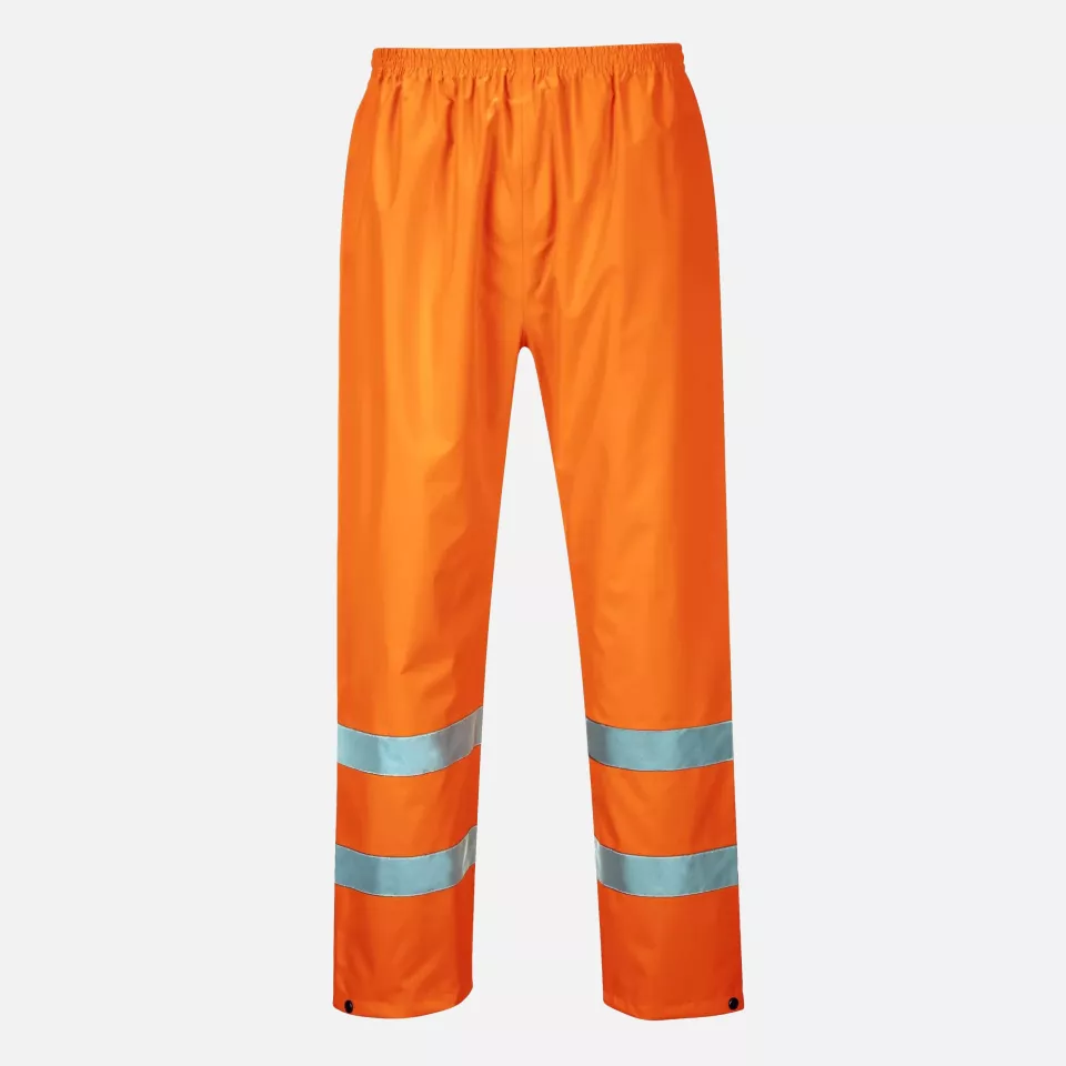 Portwest S480ORR, Hi-Vis Rain Traffic Trousers, Orange, image 2, gallery thumbnail