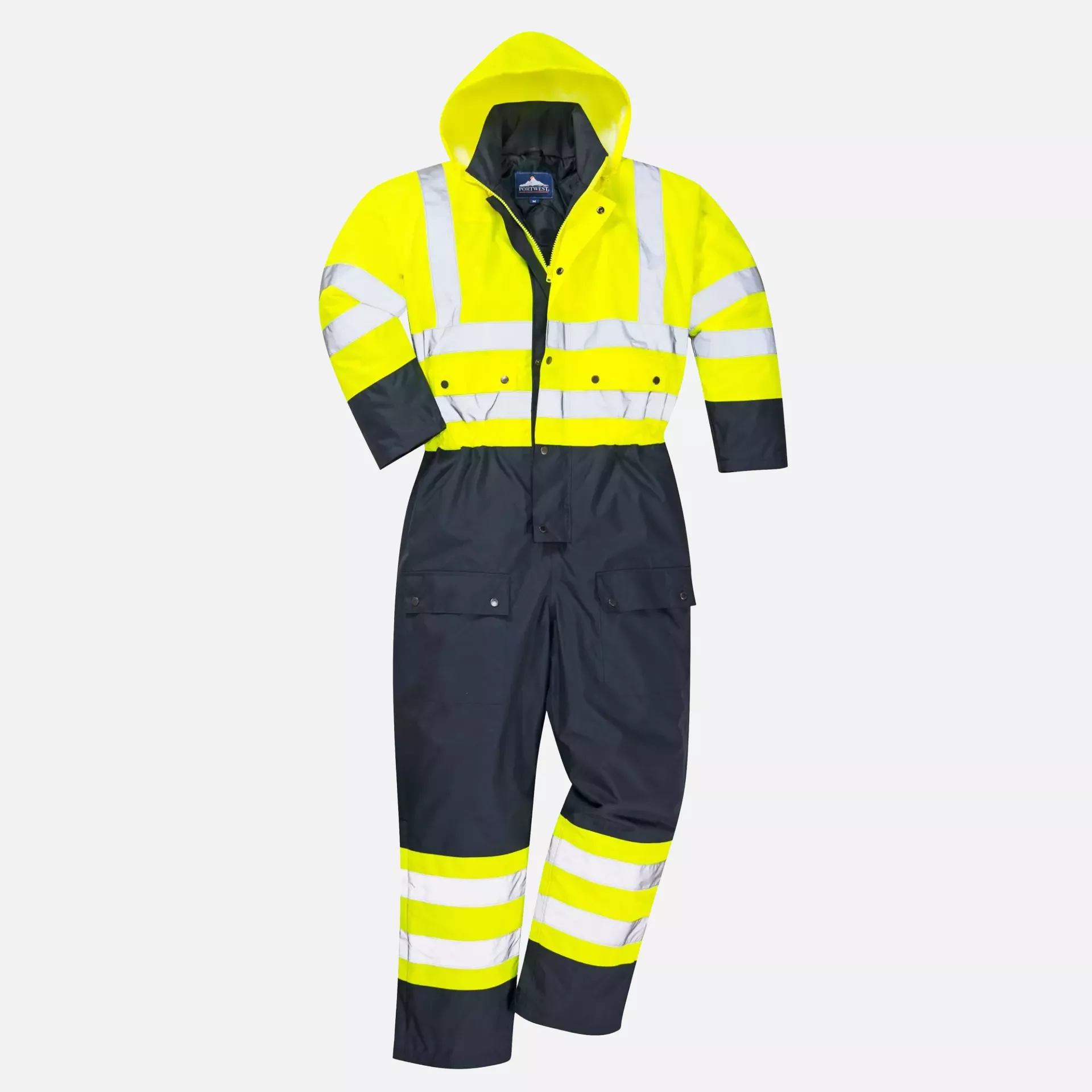 Portwest S485YNR, Hi-Vis Contrast Winter Coverall, Yellow/Navy, image 3