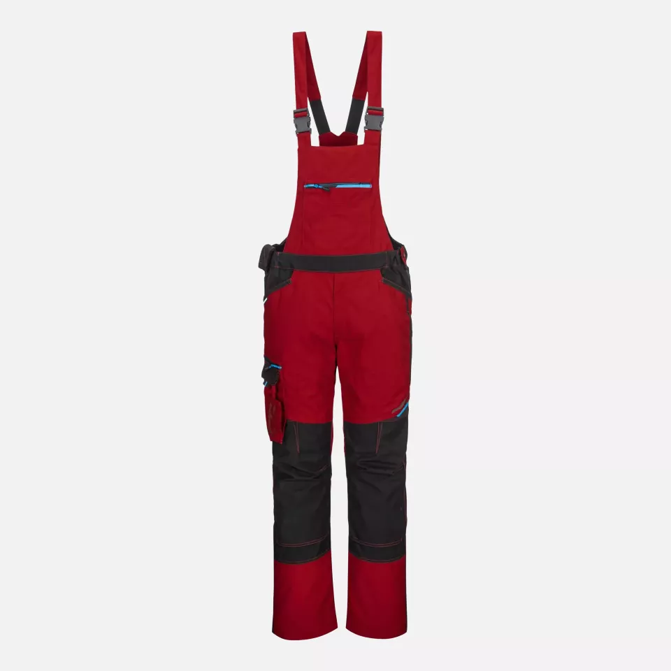 Portwest T704DRR, WX3 Bib and Brace, Deep Red, image 2, gallery thumbnail