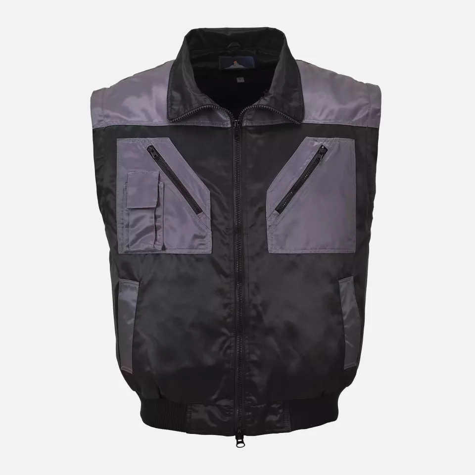Portwest PJ20BYR, Two Tone Pilot Jacket, Black/Grey, image 4, gallery thumbnail