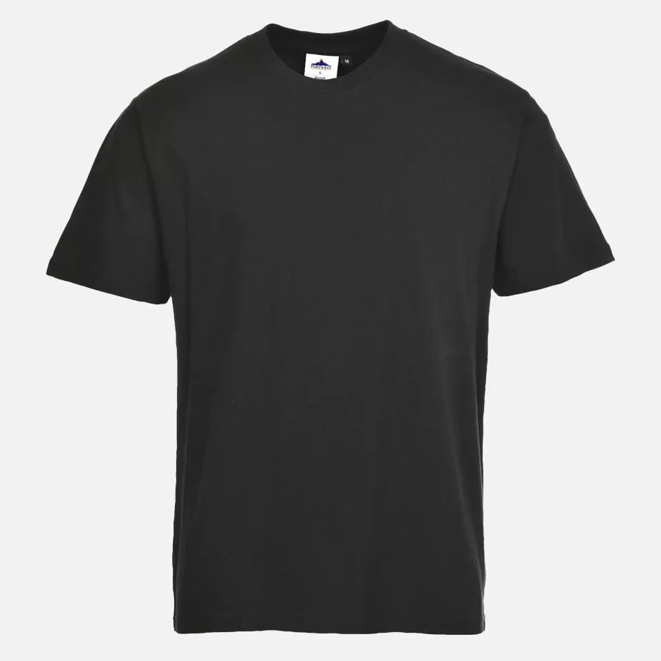 Portwest B195BKR, Turin Premium T-Shirt, Black, image 1, gallery thumbnail