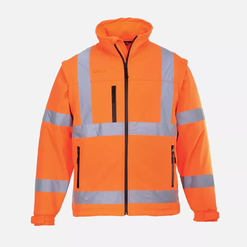 Portwest S428ORR, Hi-Vis 2-in-1 Softshell (3L), Orange, image 1, gallery thumbnail