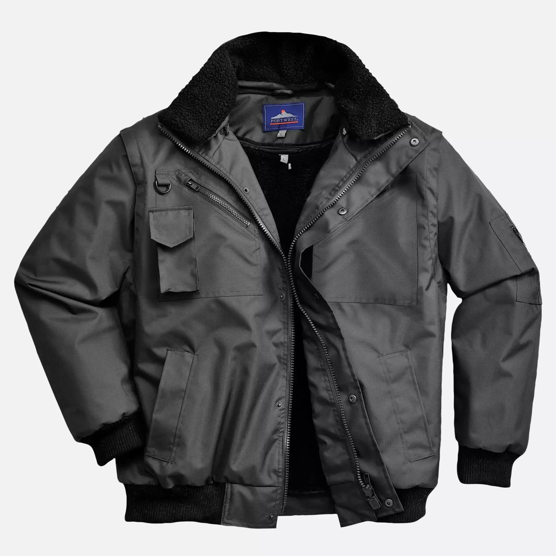 Portwest F465BKR, 3-in-1 Bomber Jacket, Black, image 3