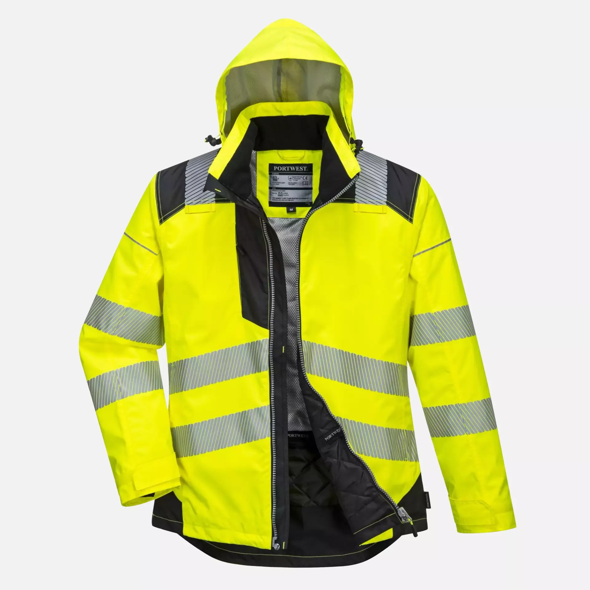 Portwest T400YBR, PW3 Hi-Vis Winterjacke, Gelb/Schwarz, image 3