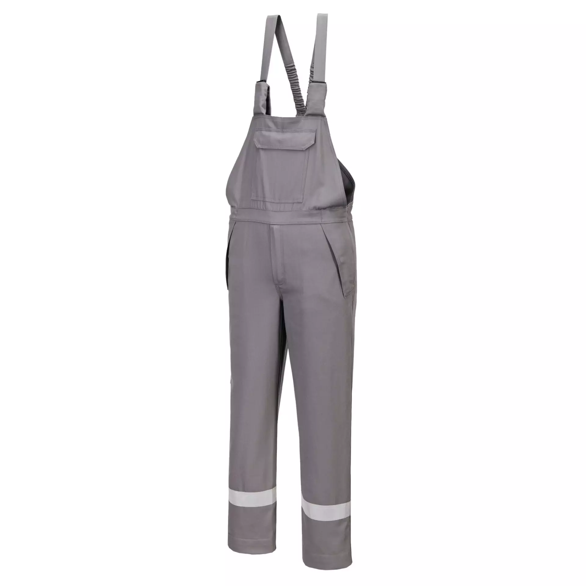 Portwest FR418GRR, Bizflame Work Chemical Resistant FR Bib & Brace, Grey, image 1