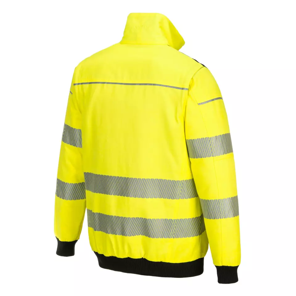 Portwest PW302YBR, PW3 Hi-Vis 3-in-1 Pilot Jacket, Yellow/Black, image 3, gallery thumbnail