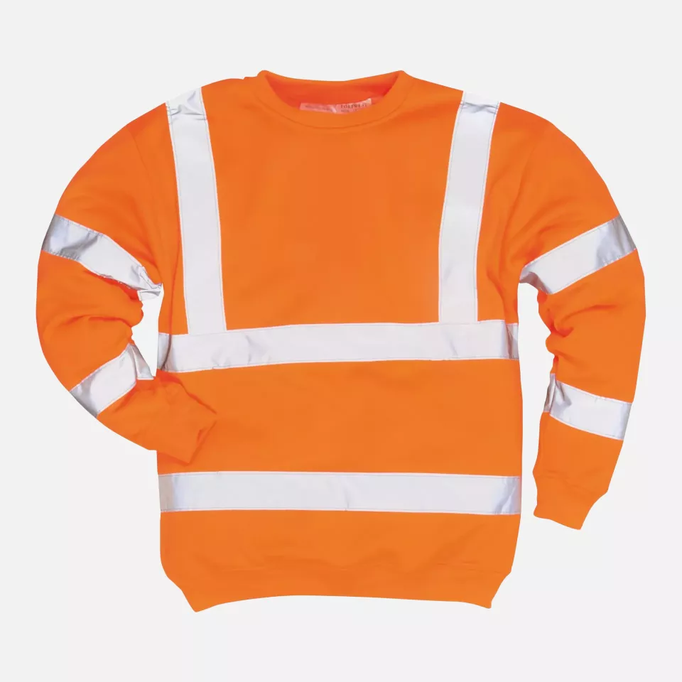 Portwest B303ORR, Hi-Vis Sweatshirt, Orange, image 2, gallery thumbnail