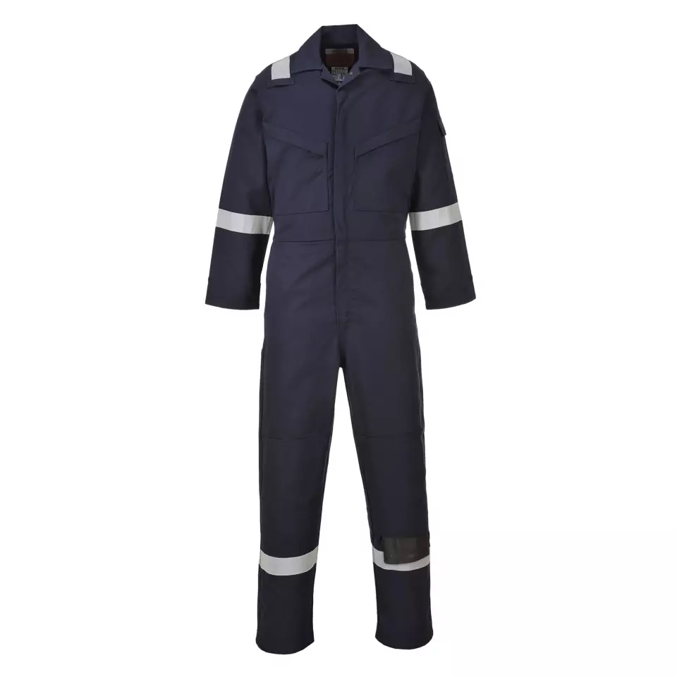 Portwest FR50NAT, Bizflame Work Anti-Static FR Coverall 350g, Navy Tall, image 1, gallery thumbnail