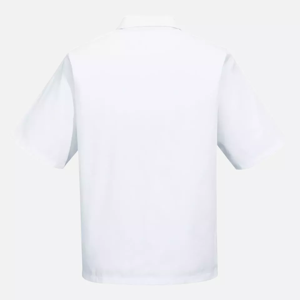 Portwest 2209WHR, Baker's No Pocket Shirt S/S, White, image 2, gallery thumbnail