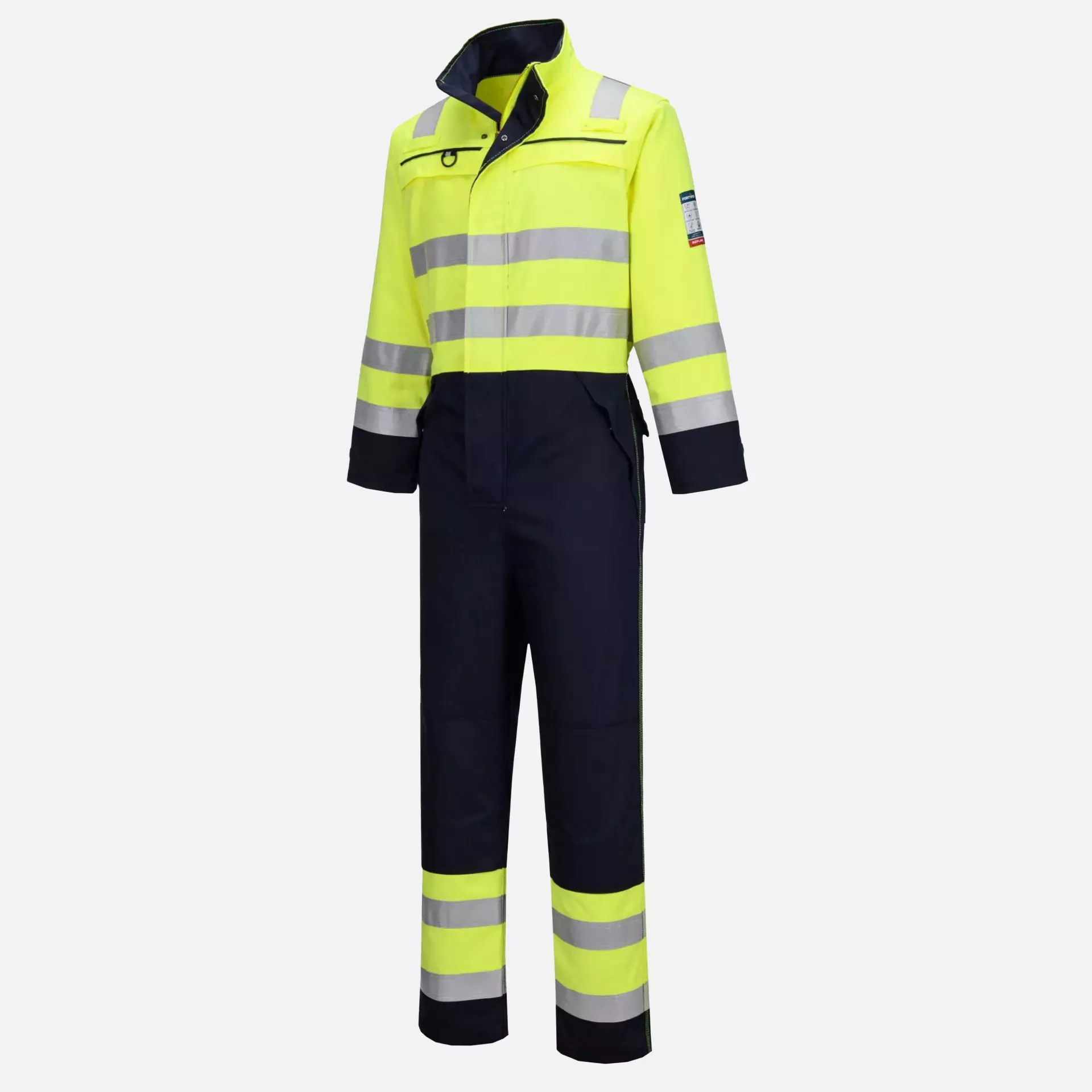 Portwest FR60YNR, Bizflame Work Hi-Vis Multi-Norm FR Coverall, Yellow/Navy, image 3