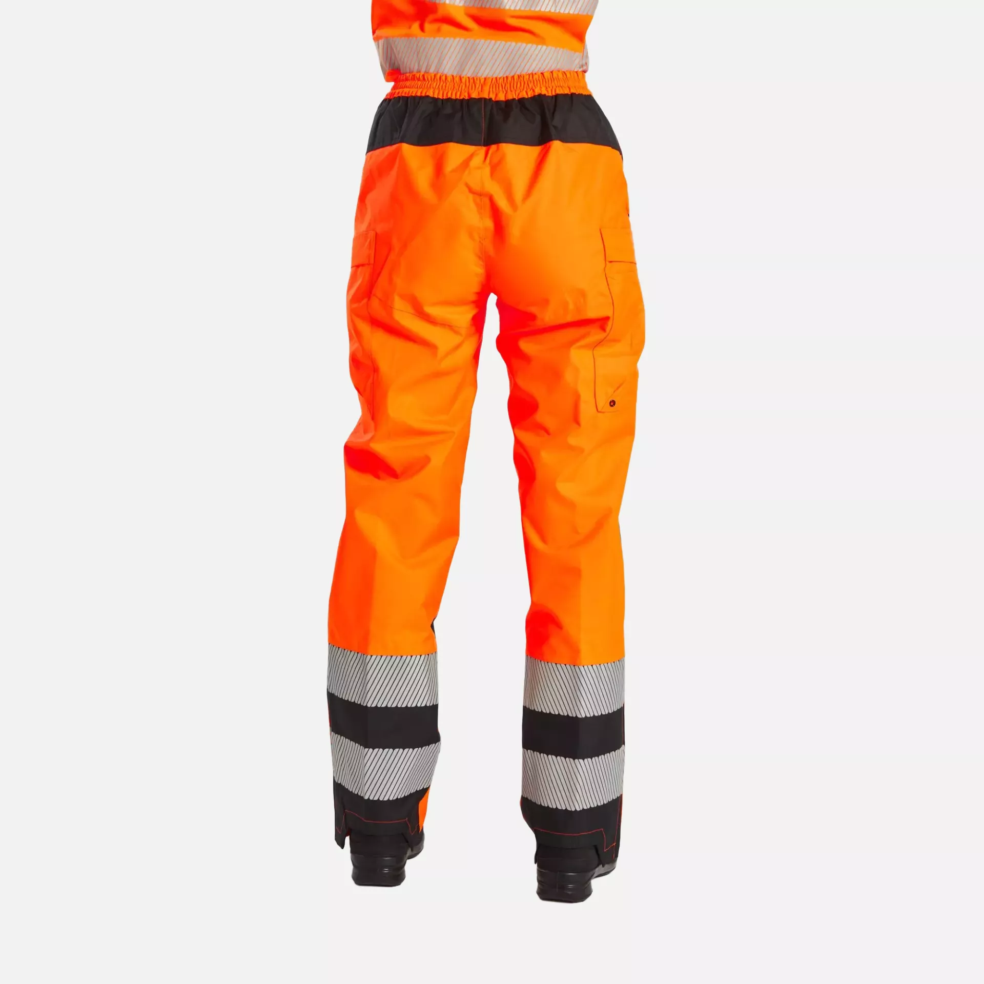 Portwest PW386OBR, PW3 Hi-Vis Women's Rain Trousers, Orange/Black, image 2