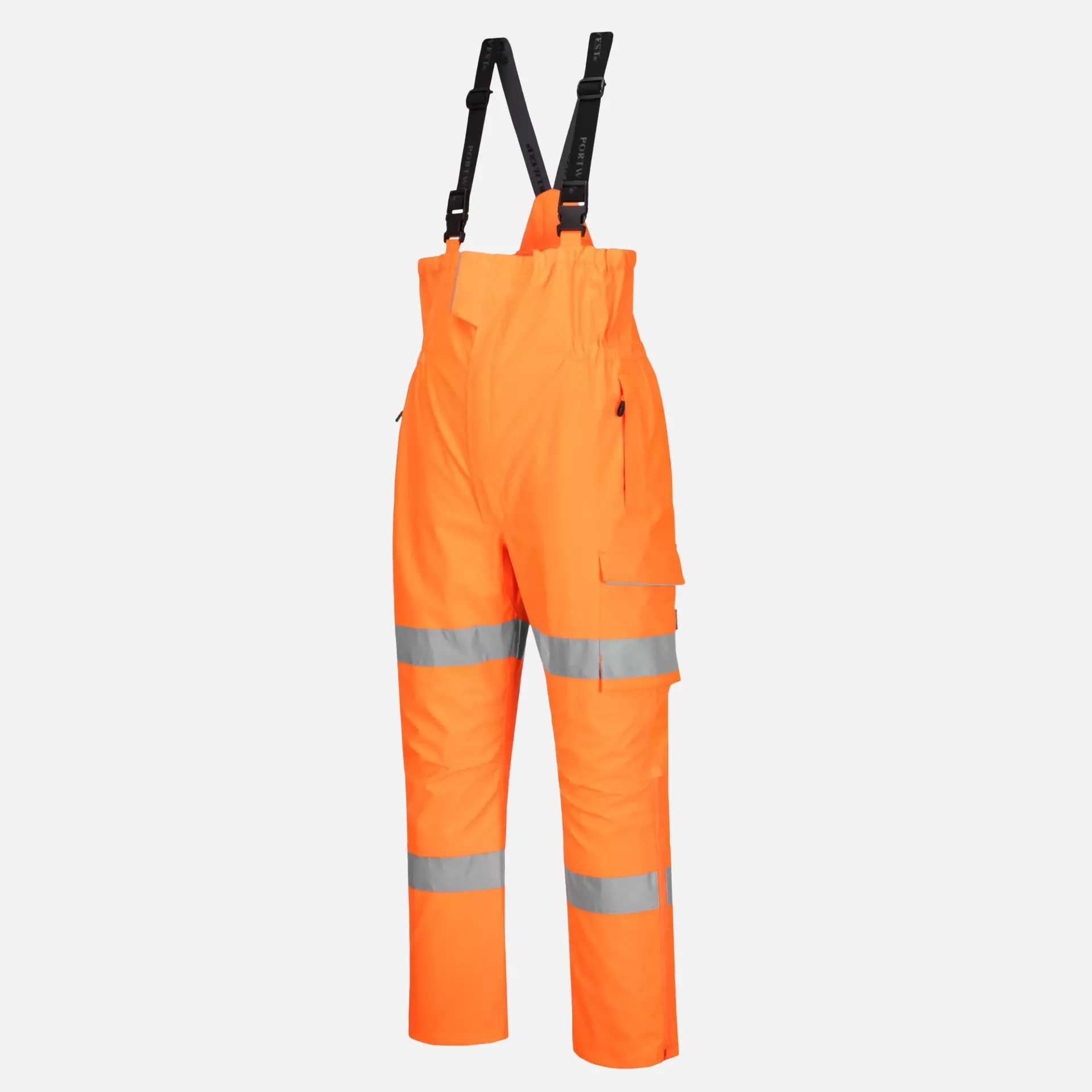 Portwest S594ORR, Hi-Vis Extreme Rain Bib and Brace, Orange, image 3