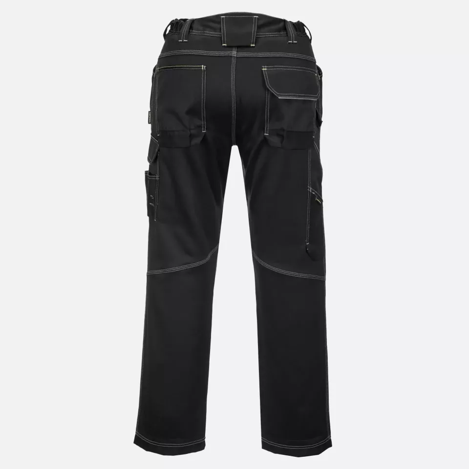 Portwest T601BKS, PW3 Work Trousers, Black Short, image 2, gallery thumbnail