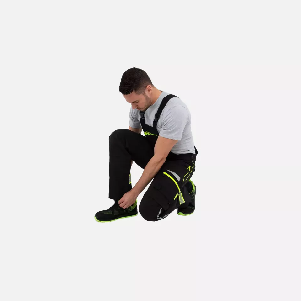 Portwest DX441BKR, DX4 Work Bib and Brace, Black, image 8, gallery thumbnail