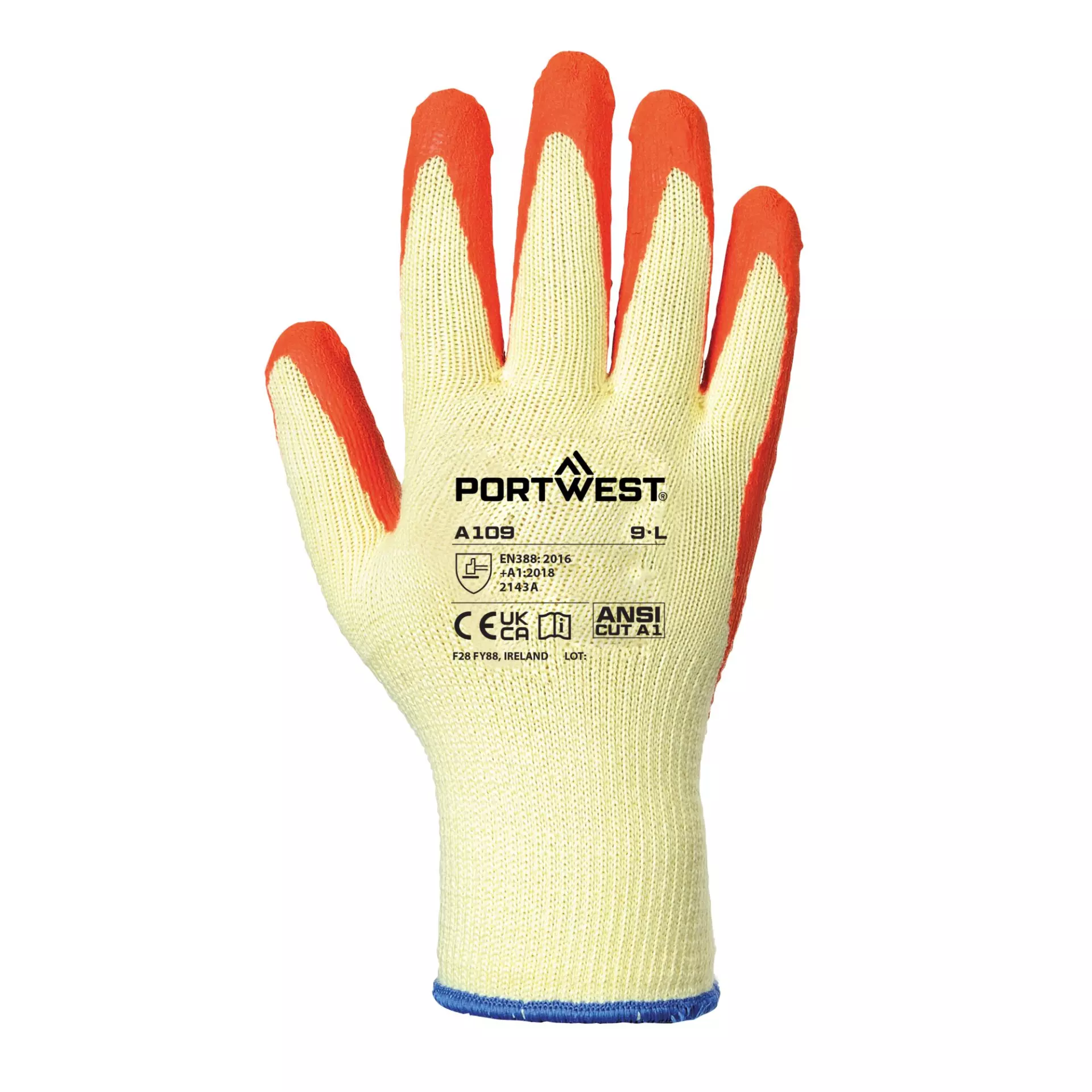 Portwest A109ORR, Grip Glove (Retail Pack), Orange, image 1