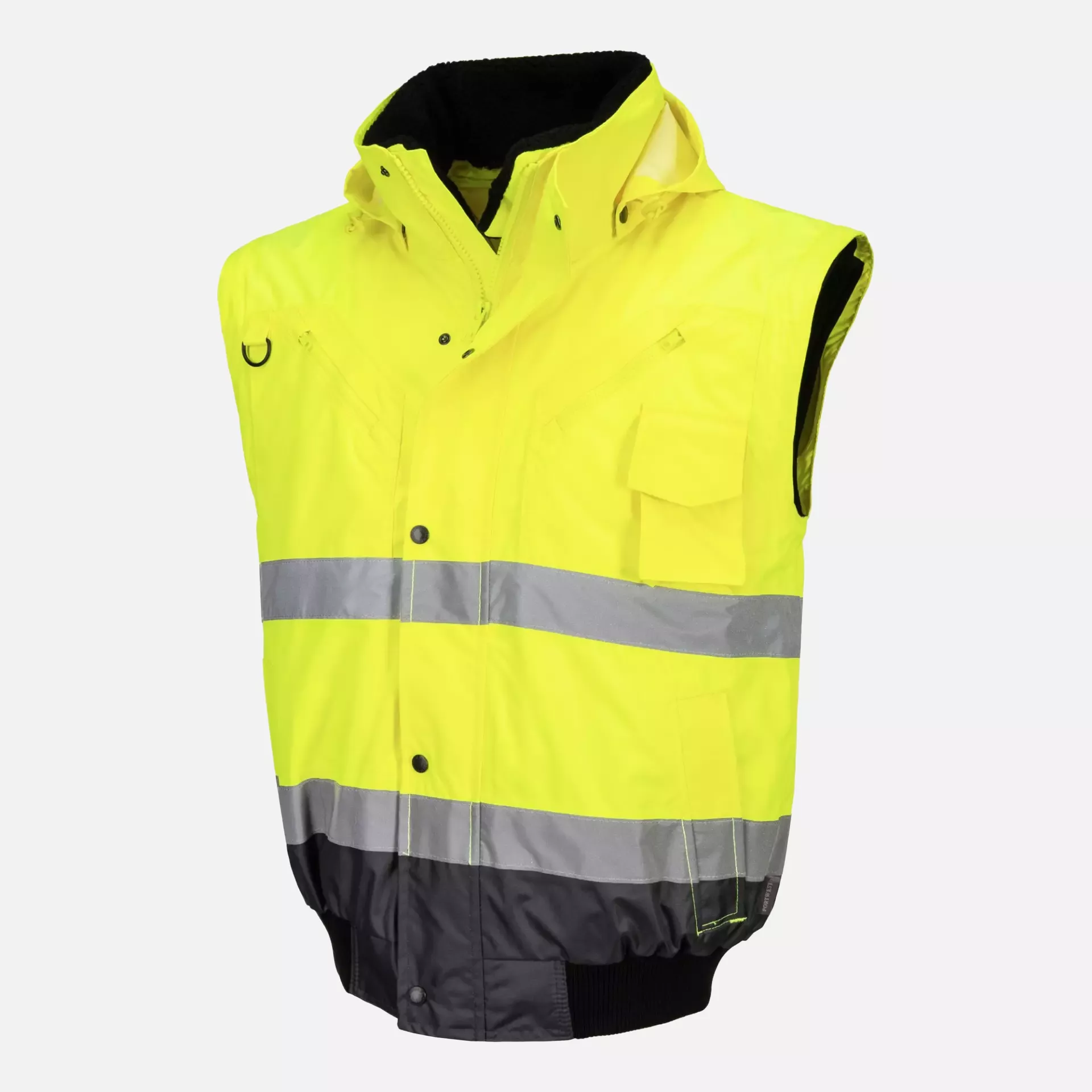 Portwest C465YGY, Hi-Vis 3-in-1 Contrast Bomber Jacket, Yellow/Grey, image 7
