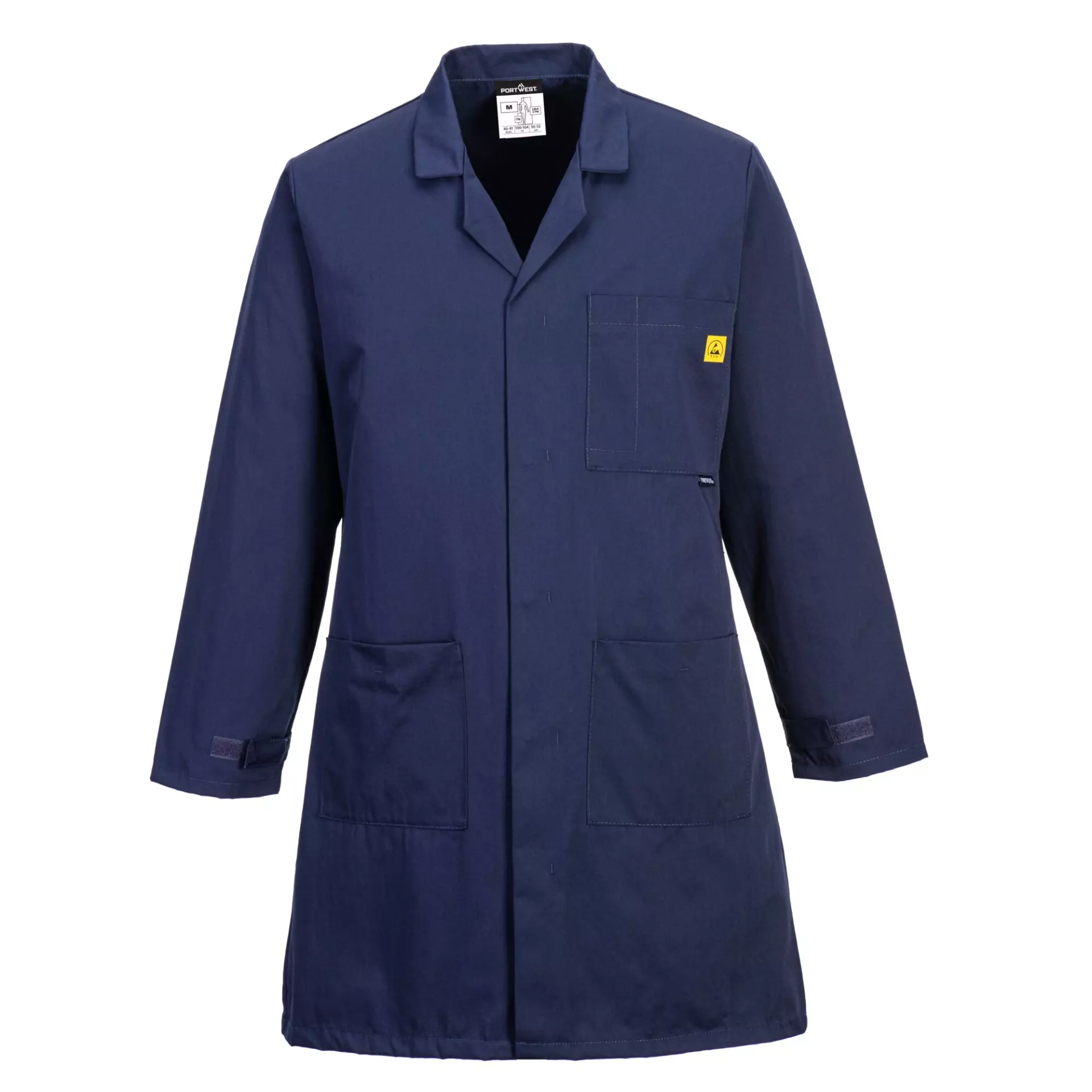 Portwest AS10NAR, Anti-Static ESD Coat, Navy, image 1