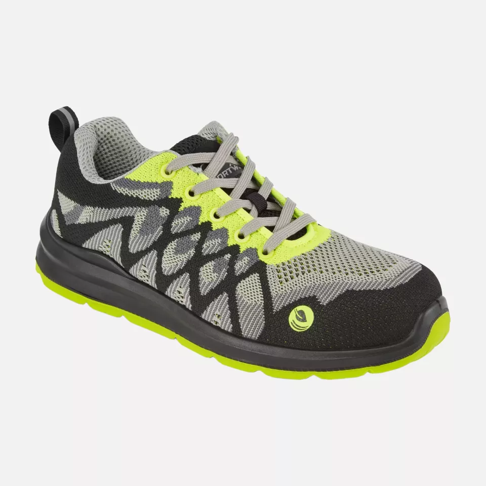 Portwest FC08BKY, Compositelite Eco Safety Trainer S1P, Black/Yellow, image 1, gallery thumbnail