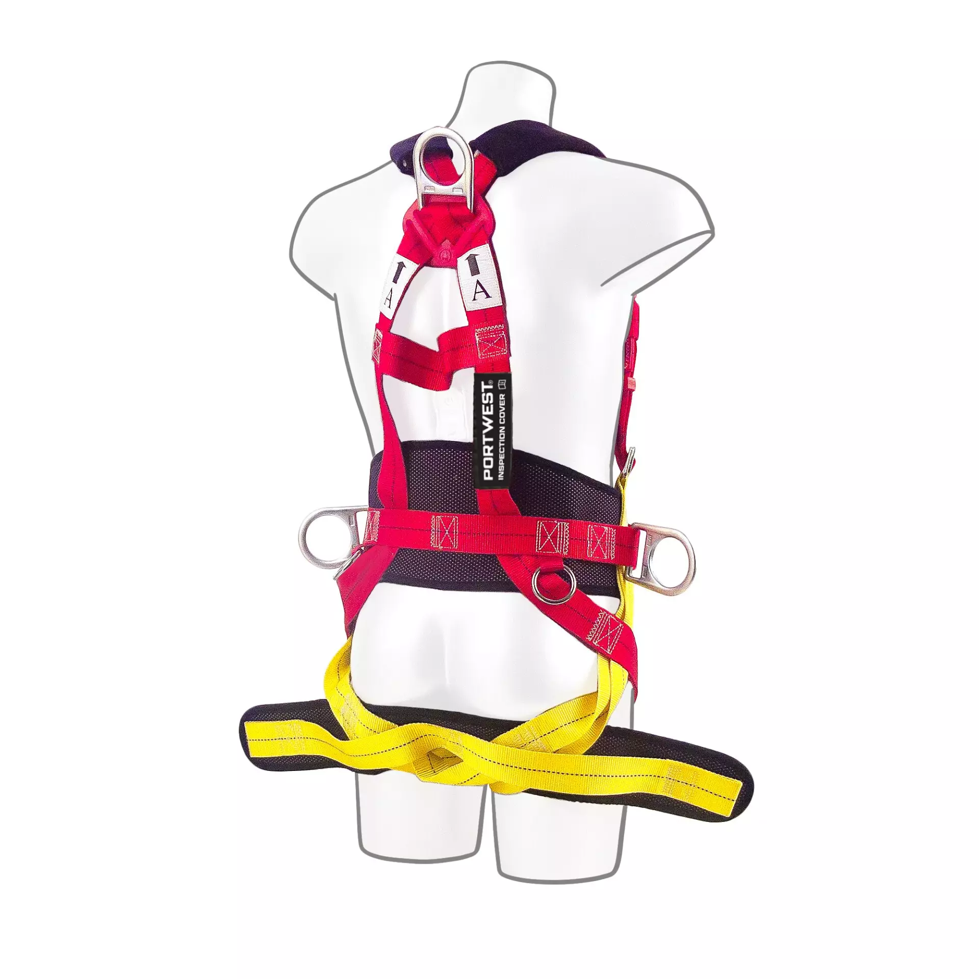 Portwest FP18RER, 3 Point Comfort Plus Harness, Red, image 5