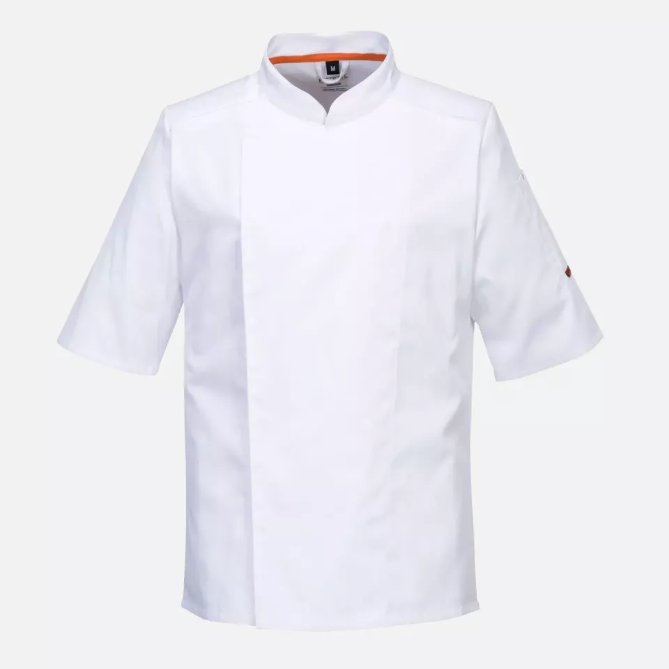 Portwest C738WHR, Chef's MeshAir Pro Jacket S/S, White, image 1, gallery thumbnail