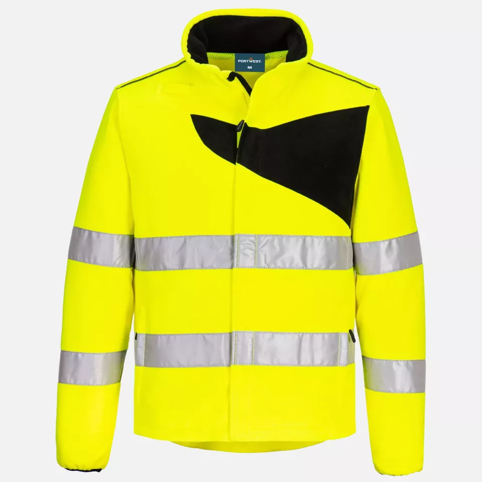 Portwest PW274YBR, PW2 Hi-Vis Fleece, Yellow/Black, image 1, gallery thumbnail