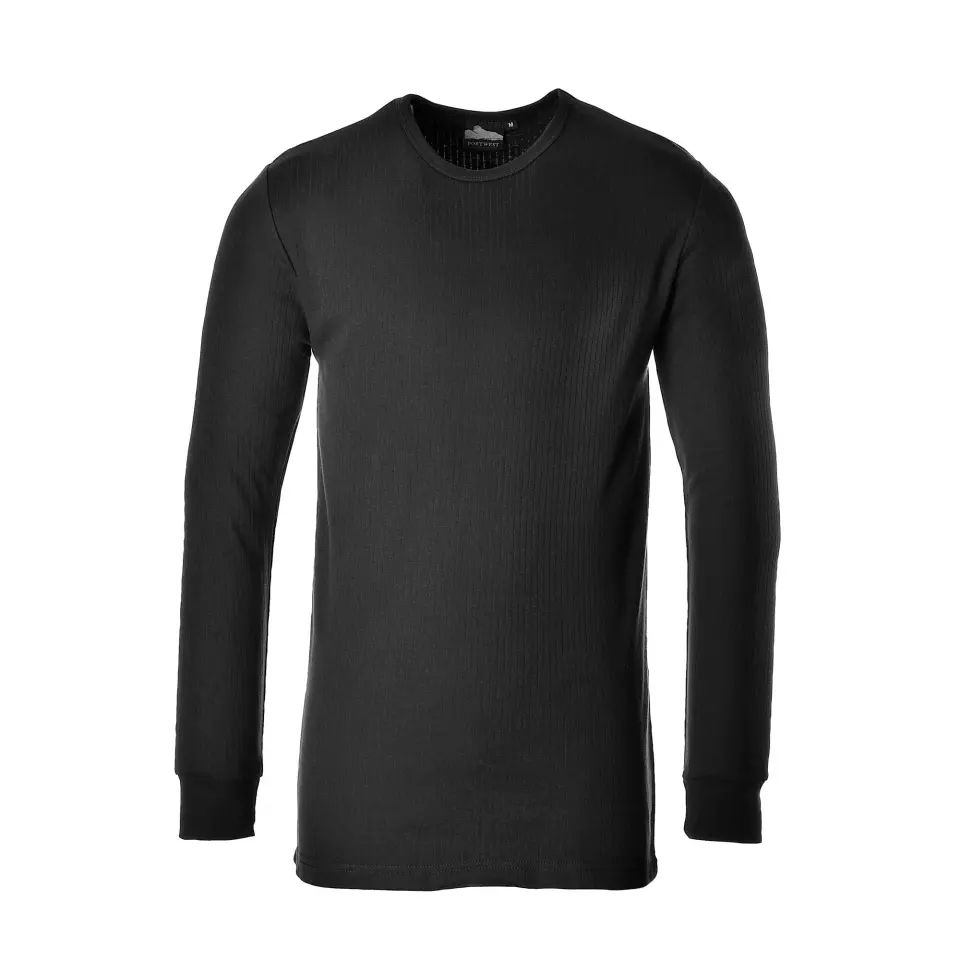 Portwest B123BKR, Thermo T-Shirt Langarm, Schwarz
