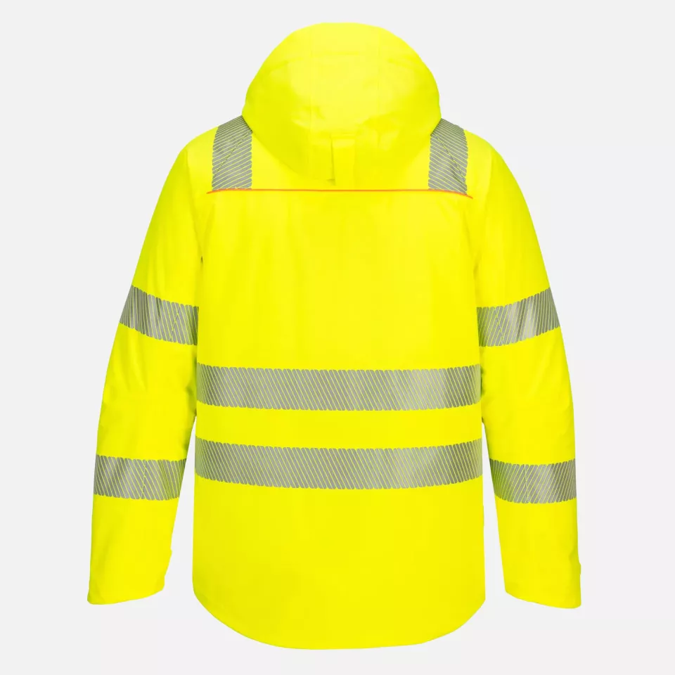 Portwest DX461YBR, DX4 Hi-Vis Winter Jacket, Yellow/Black, image 2, gallery thumbnail