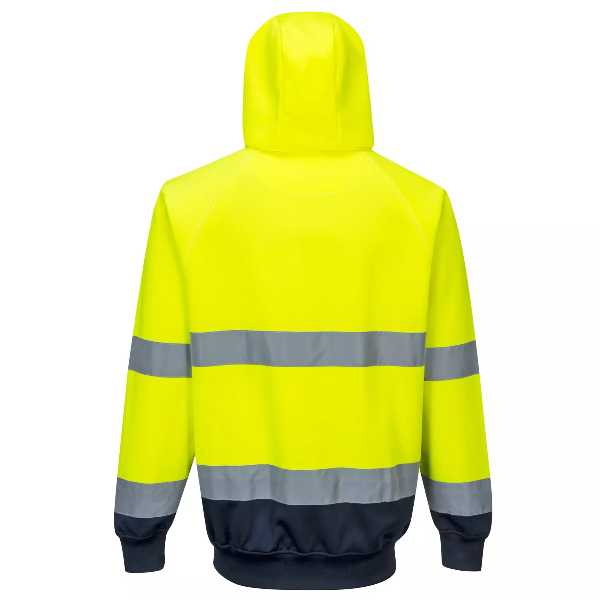 Portwest B316YNR, Hi-Vis Contrast Hoodie, Yellow/Navy, image 2