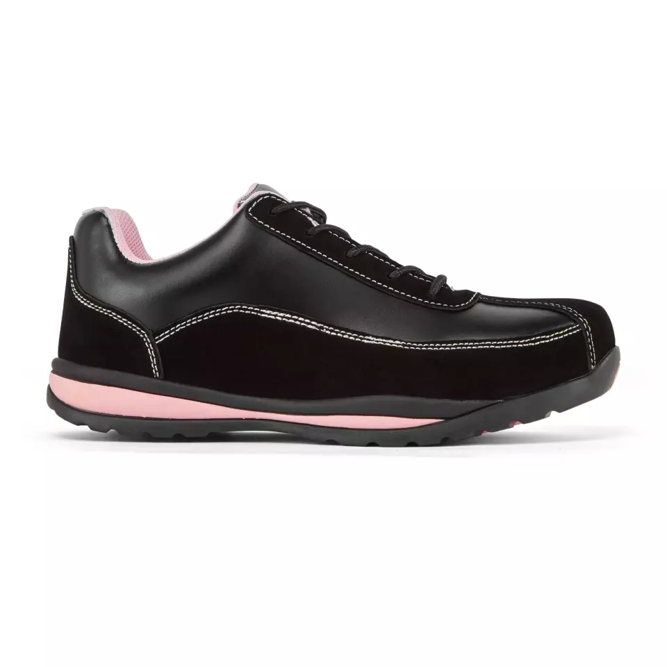 Portwest FW39BPR, Steelite Women's Safety Trainer S1P HRO, Black/Pink, image 1, gallery thumbnail