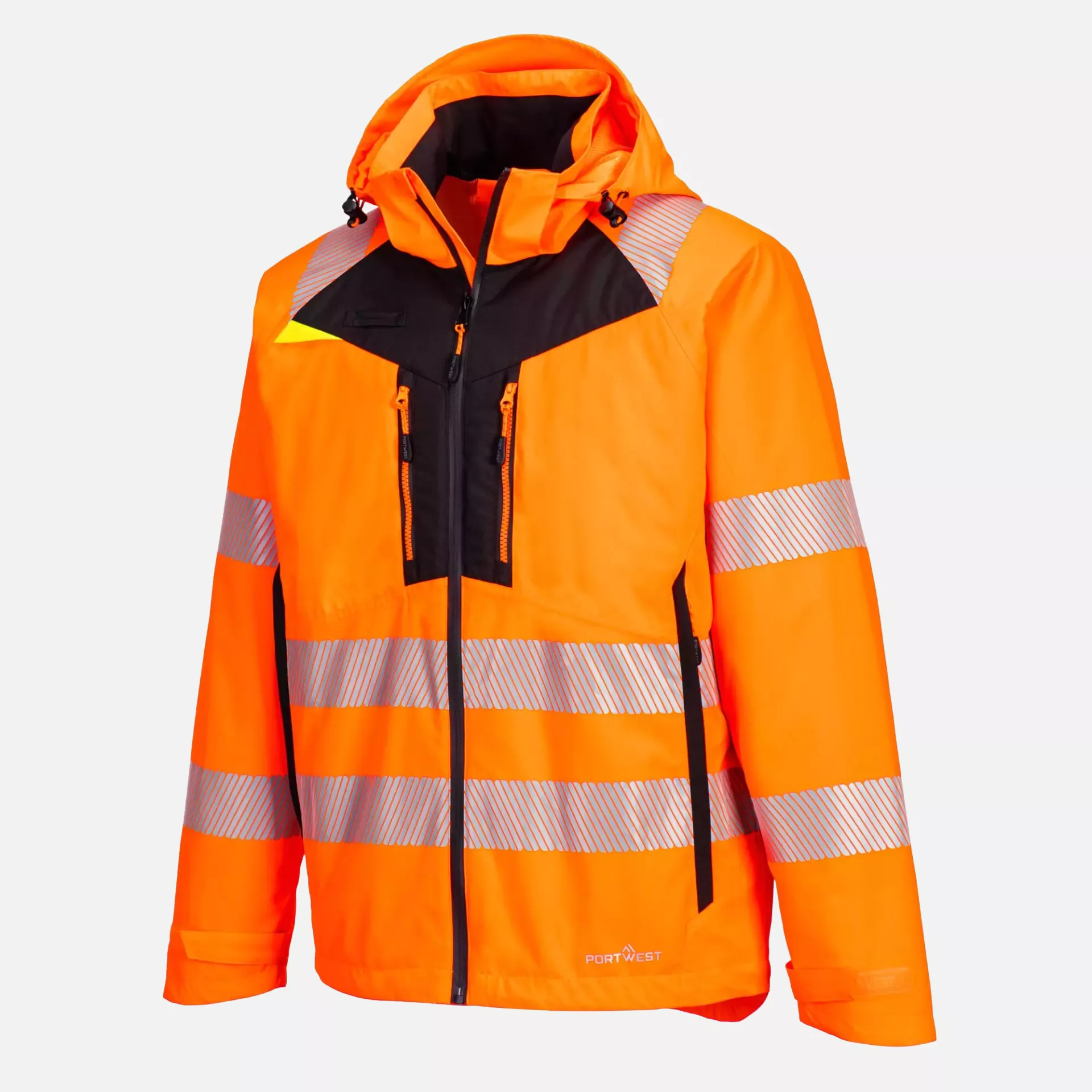 Portwest DX462ORR, DX4 Hi-Vis Rain Jacket, Orange, image 3