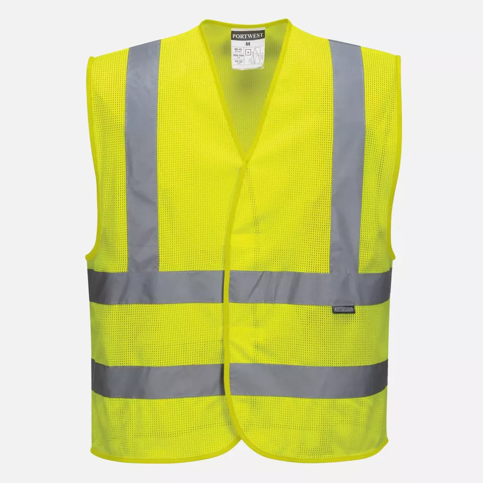 Portwest C370YER, Hi-Vis Mesh Band and Brace Vest, Yellow, image 1, gallery thumbnail
