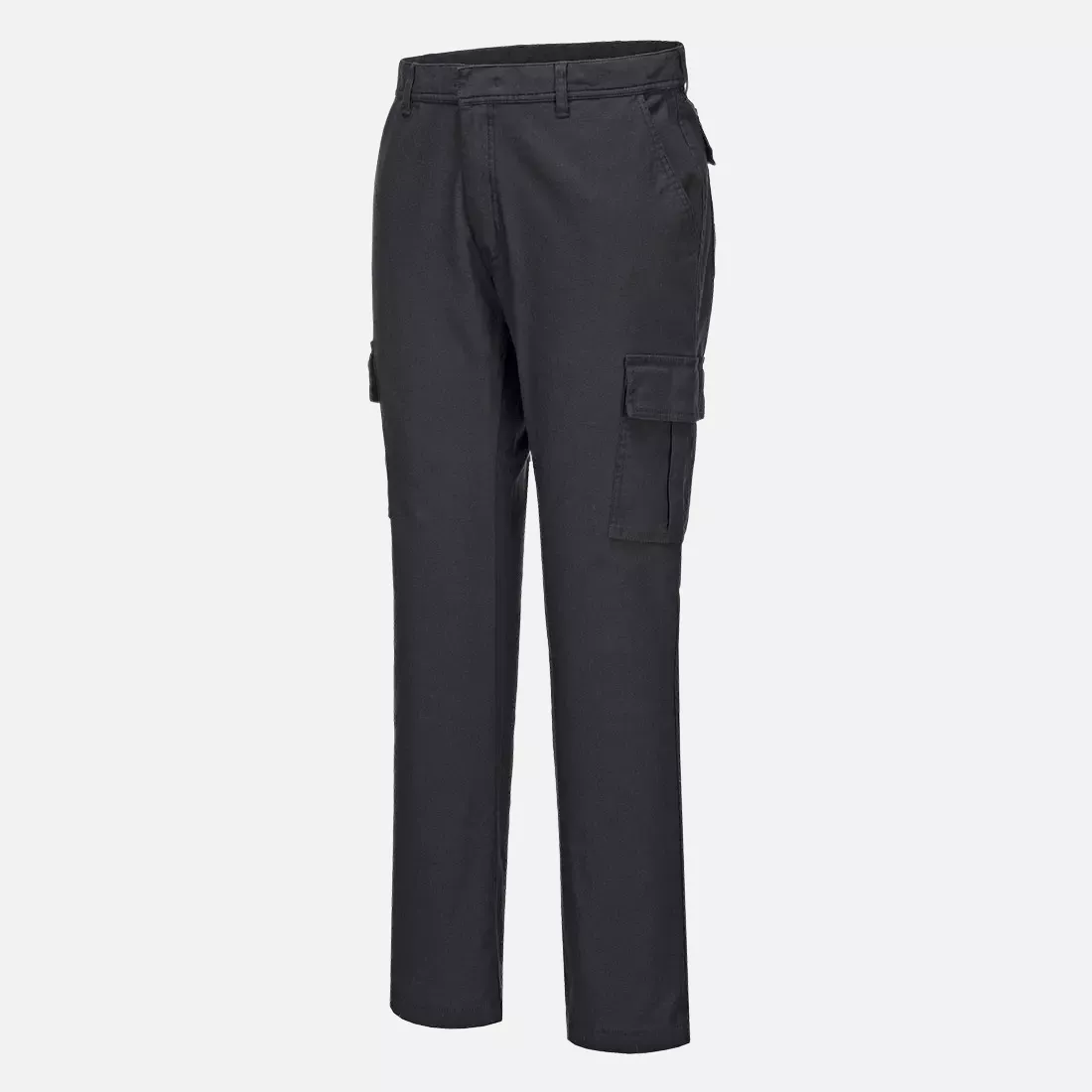 Portwest S231BKS, WX2 Eco Stretch Slim Fit Combat Trousers, Black Short, image 1