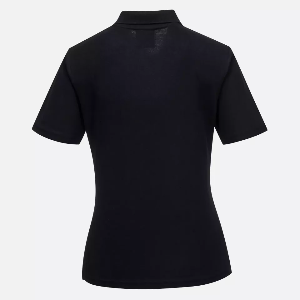 Portwest B209BKR, Naples Women's Polo Shirt, Black, image 2, gallery thumbnail