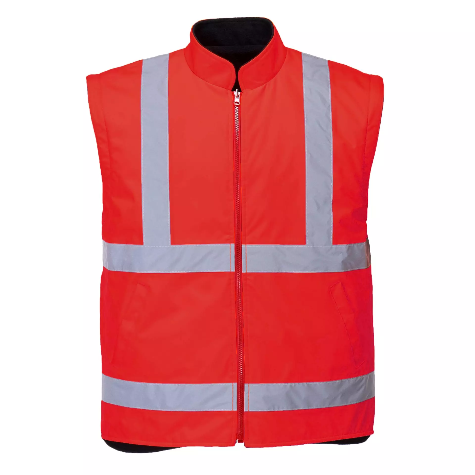 Portwest S768RNR, Hi-Vis 5-in-1 Contrast Executive Jacket, Red/Navy, image 4