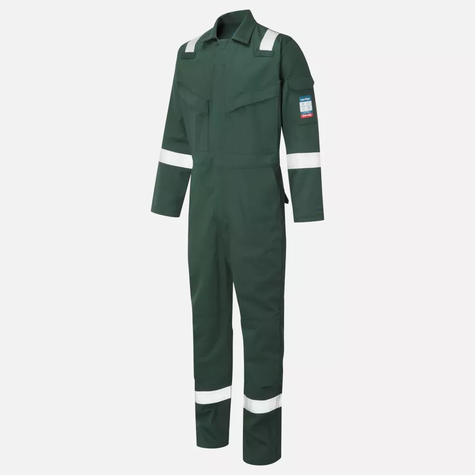 Portwest FR50GNR, Bizflame Work Anti-Static FR Coverall 350g, Green, image 2, gallery thumbnail