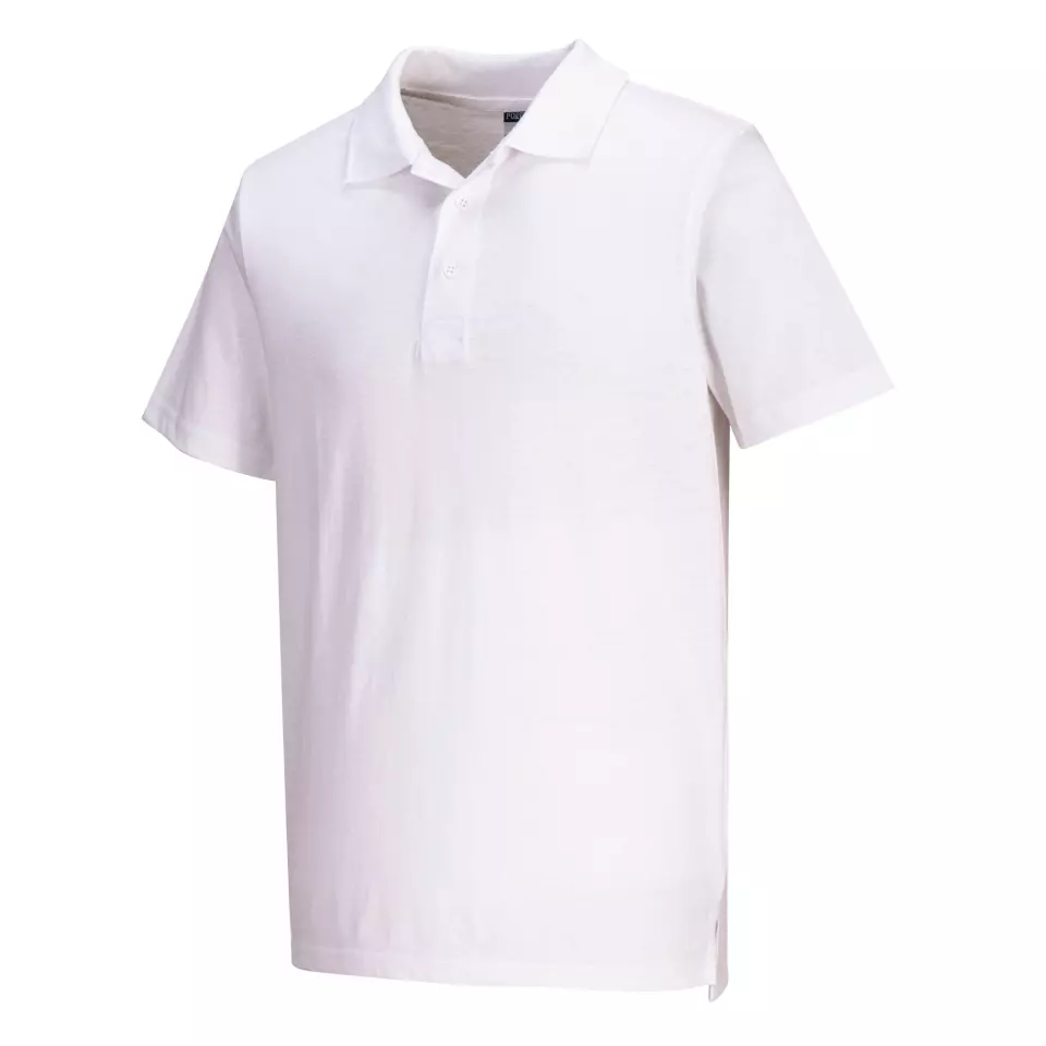 Portwest L210WHR, Lightweight Jersey Polo Shirt, White, image 3, gallery thumbnail