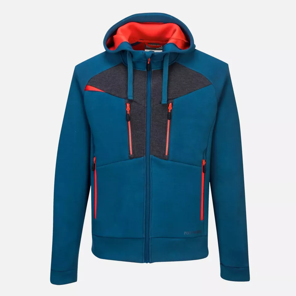 Portwest DX472MBR, DX4 Zipped Hoodie, Metro Blue, image 1, gallery thumbnail