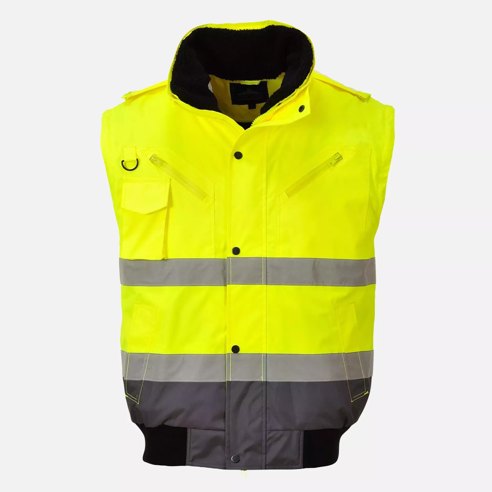 Portwest C465YGY, Hi-Vis 3-in-1 Contrast Bomber Jacket, Yellow/Grey, image 5