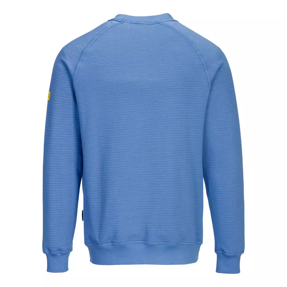 Portwest AS24HBR, Anti-Static ESD Sweatshirt, Hamilton Blue, image 2, gallery thumbnail