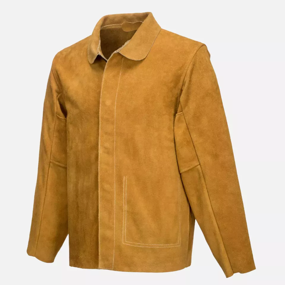Portwest SW34TAR, FR Leather Welding Jacket, Tan, image 3, gallery thumbnail