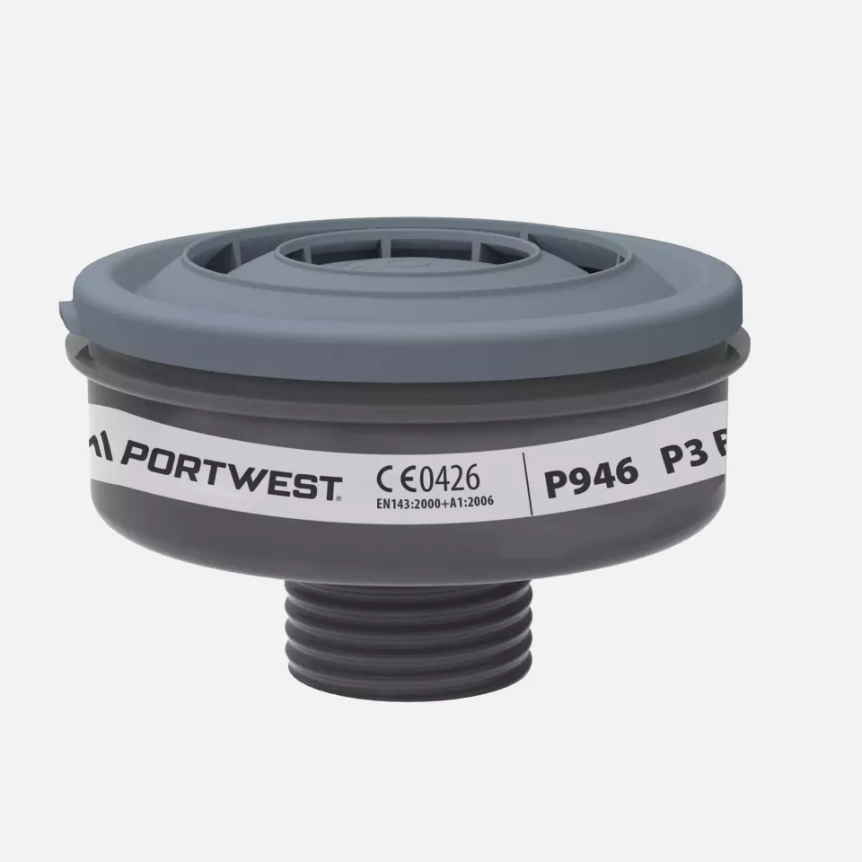Portwest P946BKR, P3 Particle Filter Universal Thread, Black, image 1, gallery thumbnail