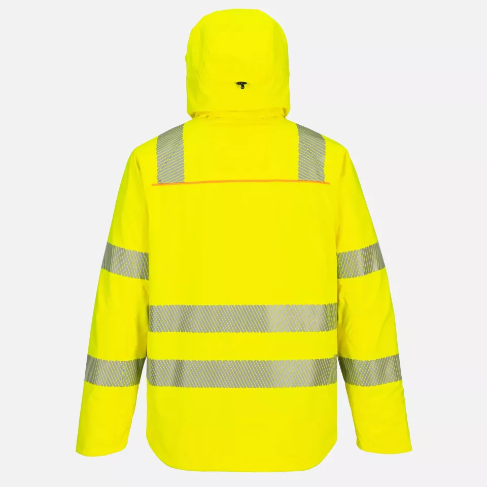 Portwest DX462YER, DX4 Hi-Vis Rain Jacket, Yellow, image 2, gallery thumbnail