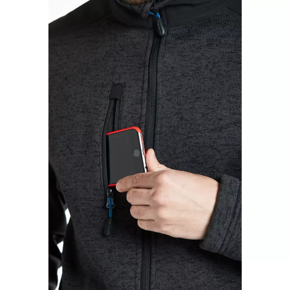 Portwest T830GMR, KX3 Performance Fleece, Grey Marl, image 4, gallery thumbnail