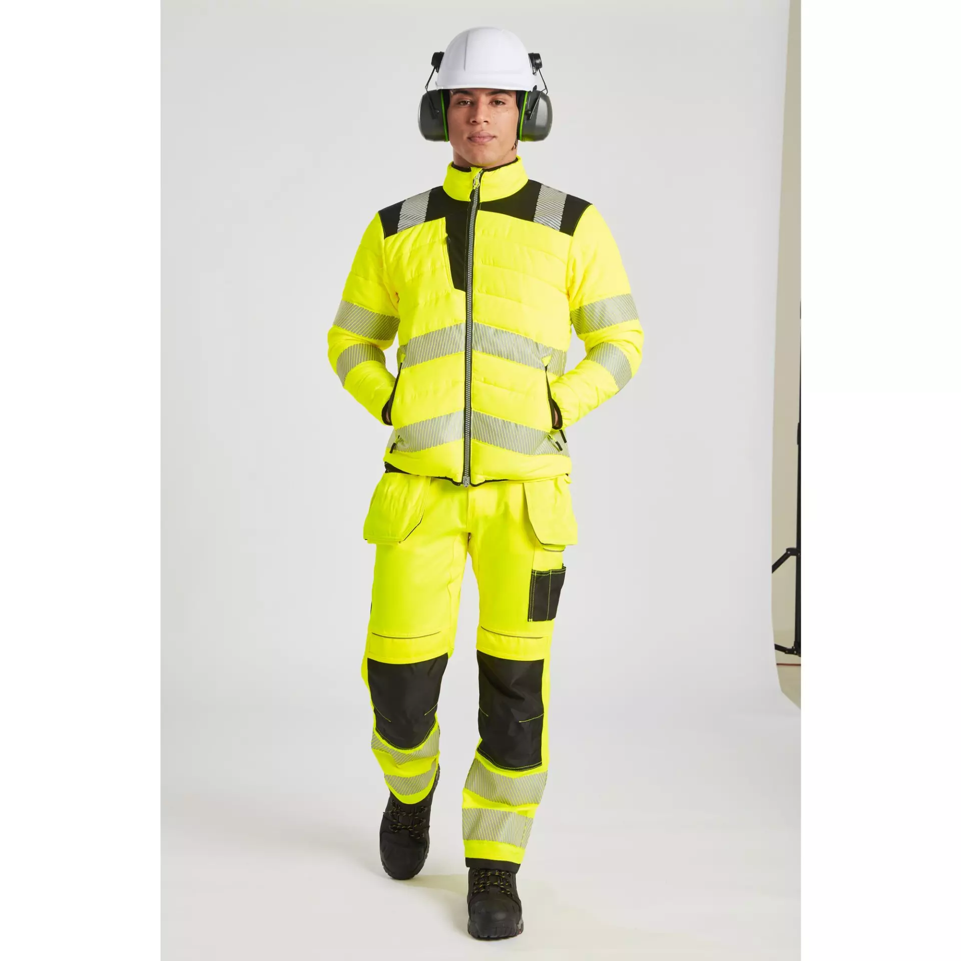 Portwest PW371YBR, PW3 Hi-Vis Baffle Jacket, Yellow/Black, image 4