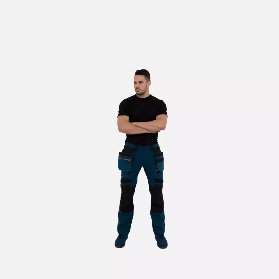 Portwest DX440MBR, DX4 Detachable Holster Pocket Trousers, Metro Blue, image 10, gallery thumbnail