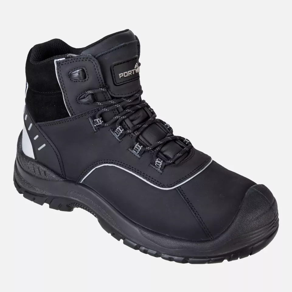 Portwest FC58BKR, Composite Action Leather Ankle Boot S3L FO SR, Black, image 2, gallery thumbnail