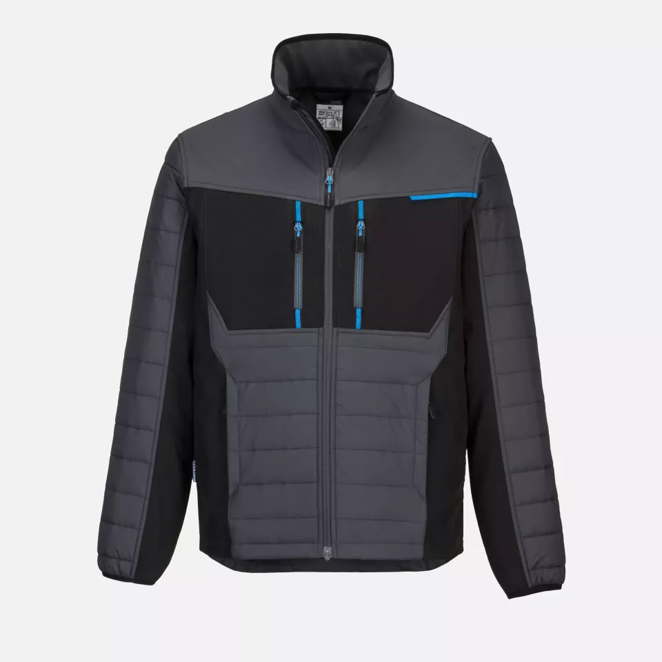 Portwest T752MGR, WX3 Hybrid Baffle Jacket, Metal Grey, image 1, gallery thumbnail