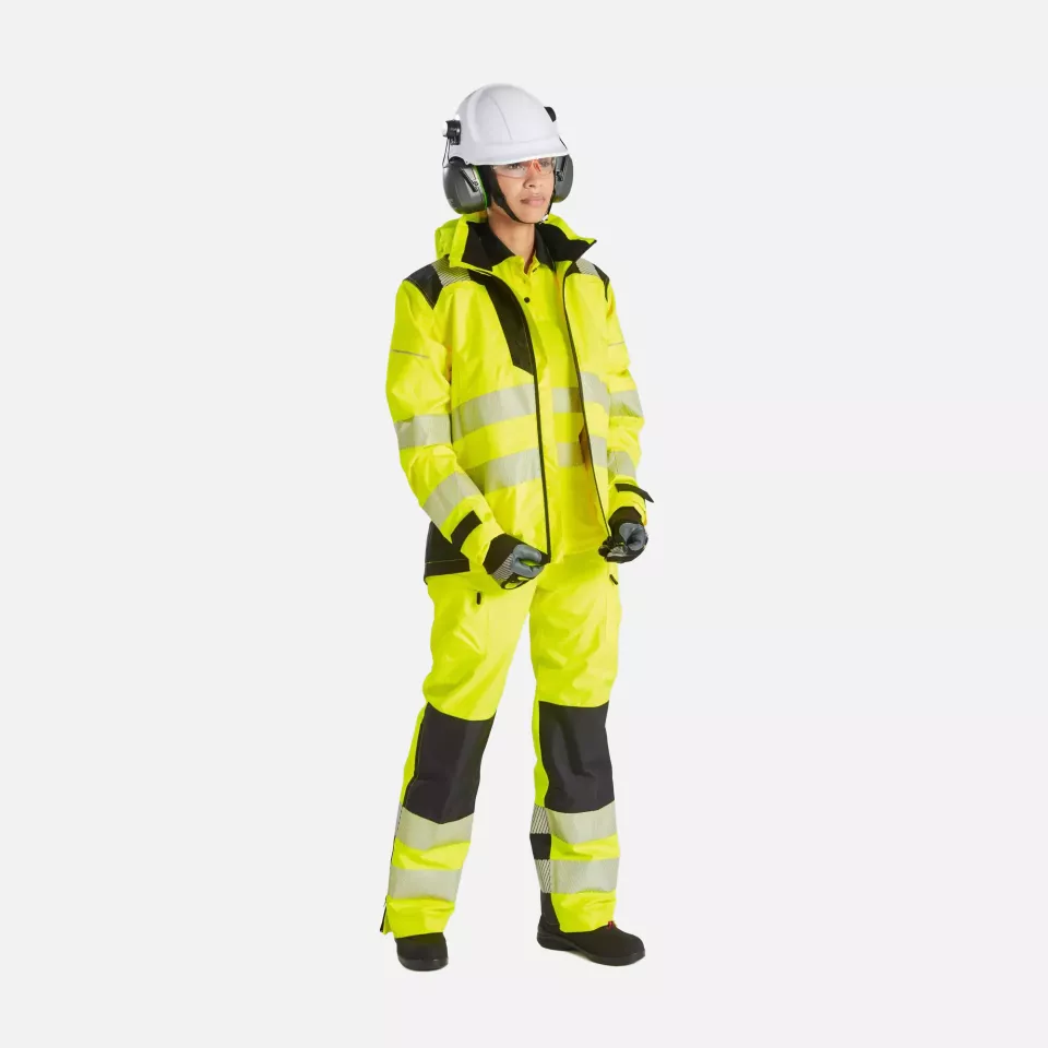 Portwest PW389YBR, PW3 Hi-Vis Women's Rain Jacket, Yellow/Black, image 9, gallery thumbnail