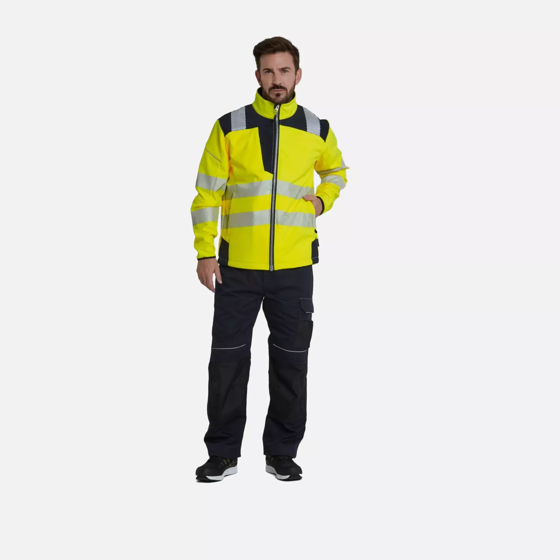 Portwest T402YBR, PW3 Hi-Vis Softshelljacke (3L), Gelb/Schwarz, image 9